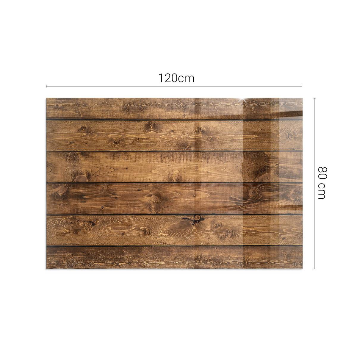 GLASPLATTE für Kamin 120x80 cm - Braun, Glas (120/80/0.4cm) - TULUP