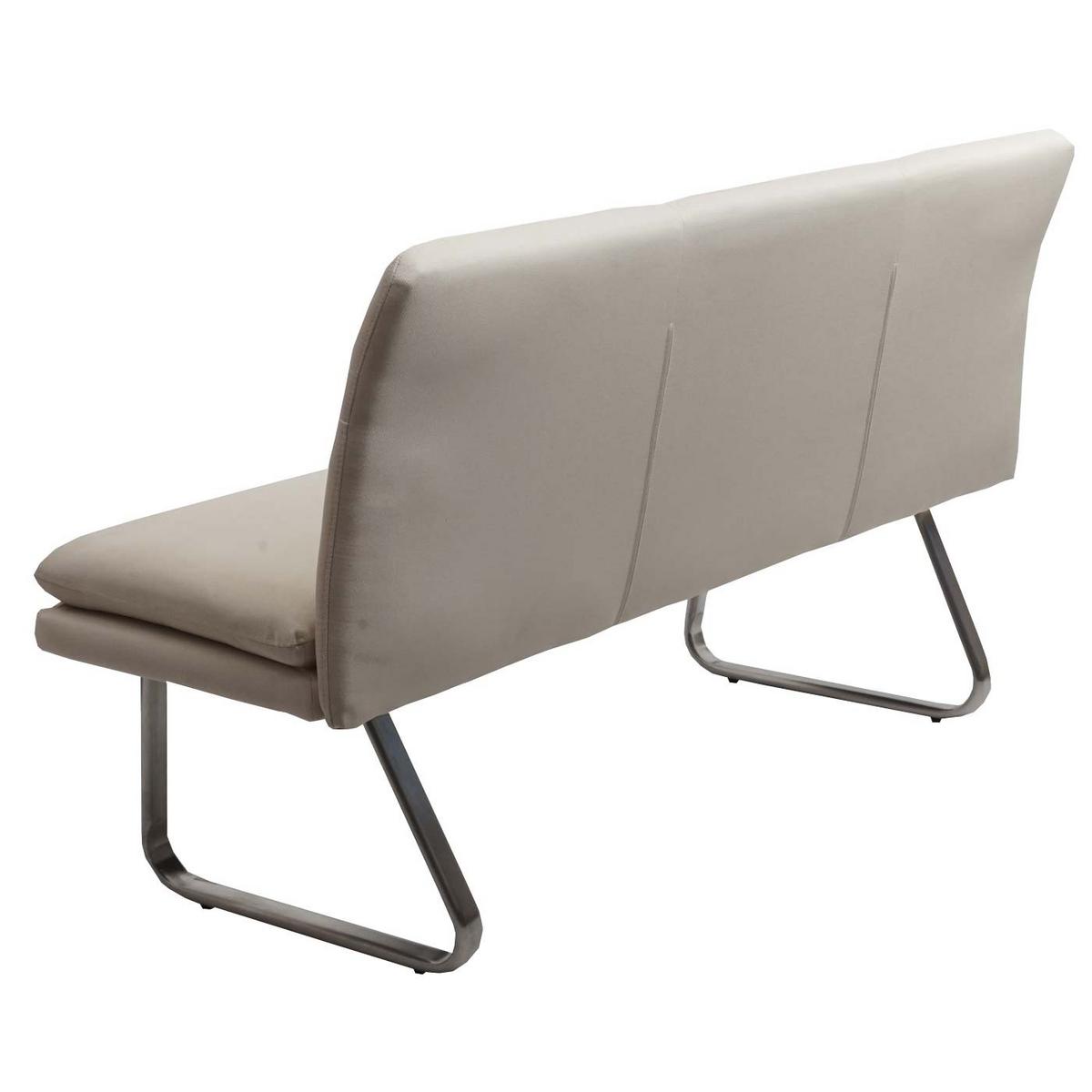 SITZBANK Cremeweiß, Silber - Beige/Silberfarben, Textil (160/90/58cm) - MCW