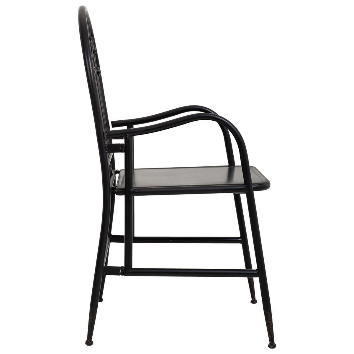 STUHL aus Metall, schwarz, 55x56x96cm - Schwarz, Metall (55/96/56cm) - Wanderlust