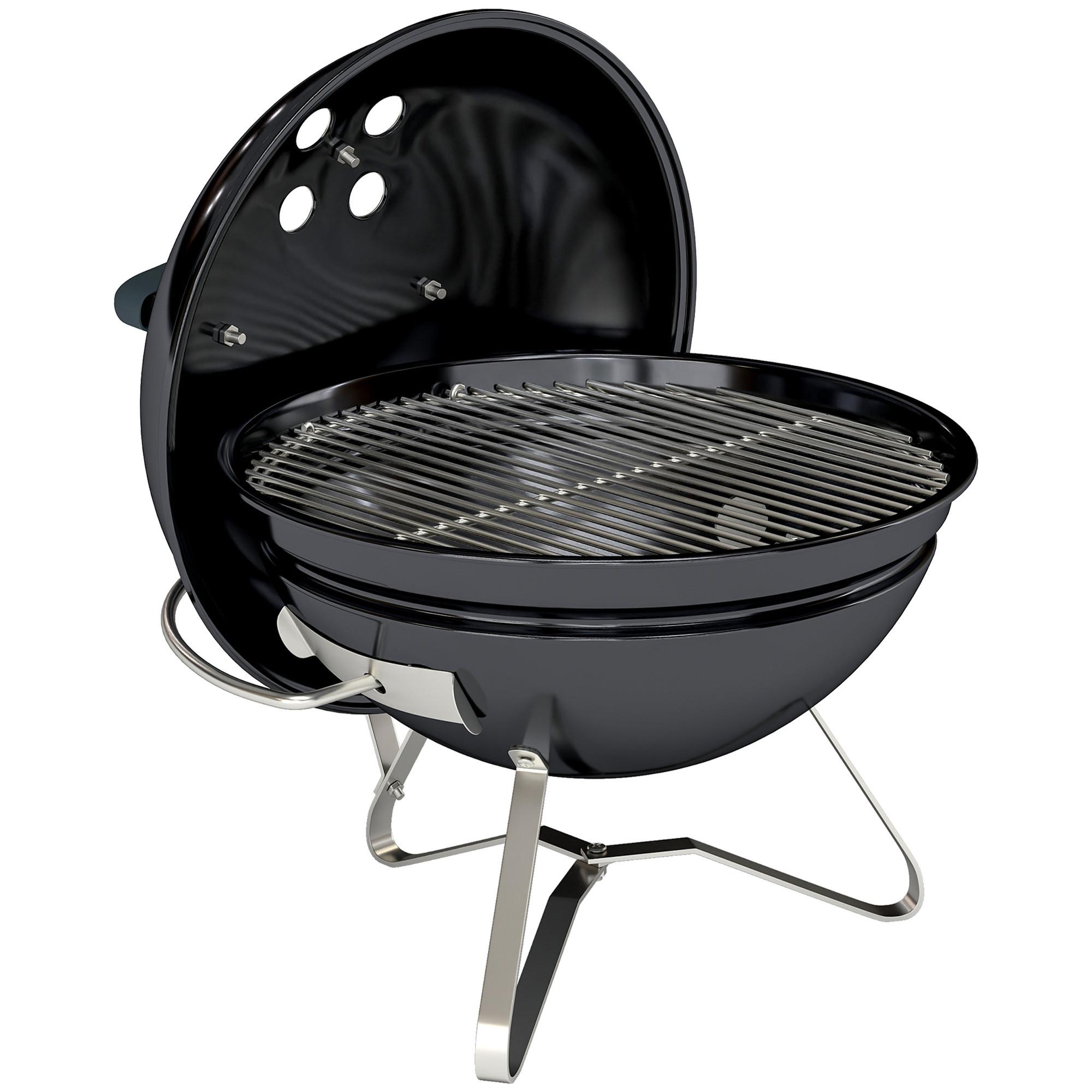 KUGELGRILL Metall Edelstahl Schwarz - Schwarz, Metall (41/44/41cm) - Outsunny