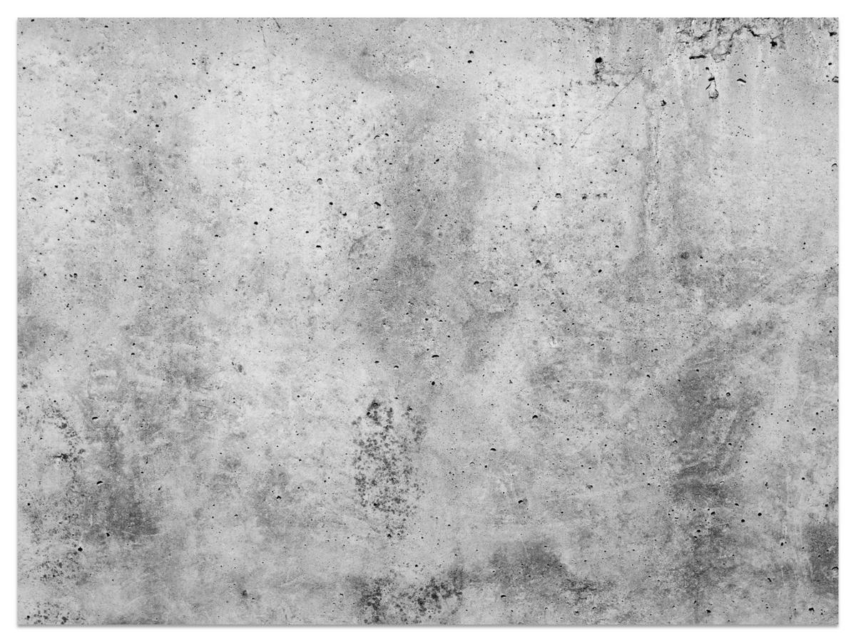 FOTOTAPETE Grauer Minimalistischer Beton Industrial Modern Loft 100x70 - Grau, Papier (100/70cm) - Muralo