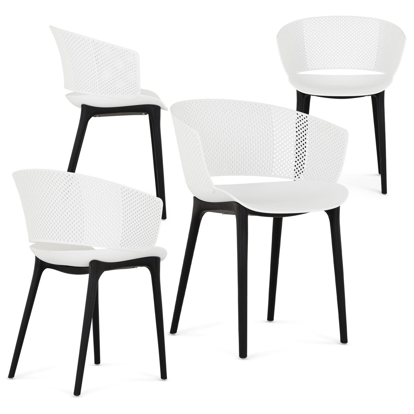 GARTENSTÜHLE OLINDO 4ER-SET - Weiß, Textil (43/81/47cm) - IDIMEX