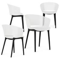 GARTENSTÜHLE OLINDO 4ER-SET - Weiß, Textil (43/81/47cm) - IDIMEX