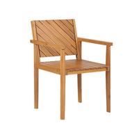 GARTENSTUHL Akazienholz hellbraun Baratti - Hellbraun, Holz (55/82/40cm) - Beliani