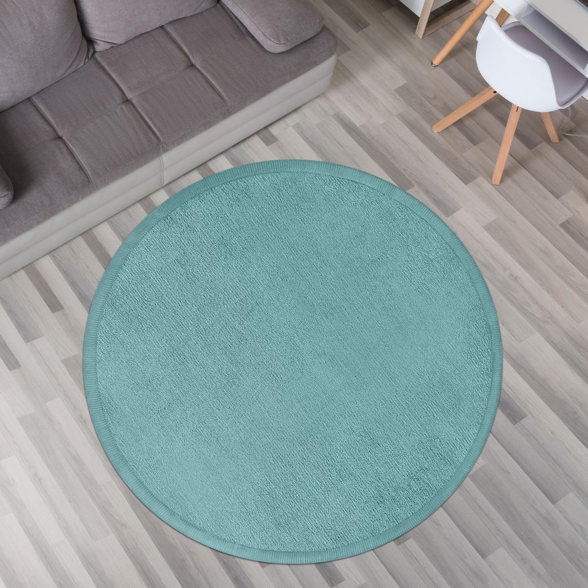 KINDERTEPPICH Blau Ø 200 cm - Blau, Kunststoff (200/200cm) - TT Home