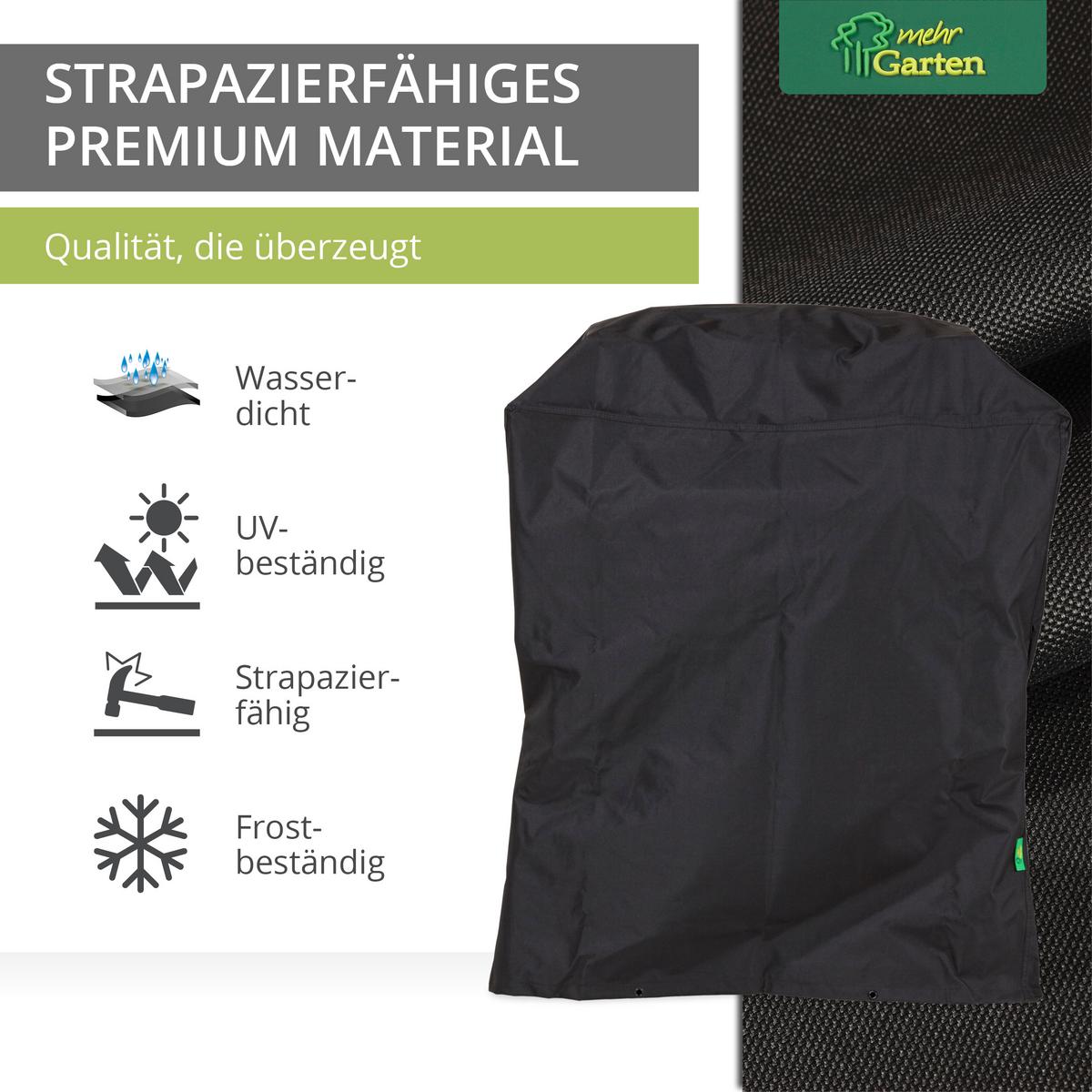 SCHUTZHÜLLE für Gasgrill Rechteckig SHP-30094 - Schwarz, Kunststoff (132/117/66cm) - mehr Garten