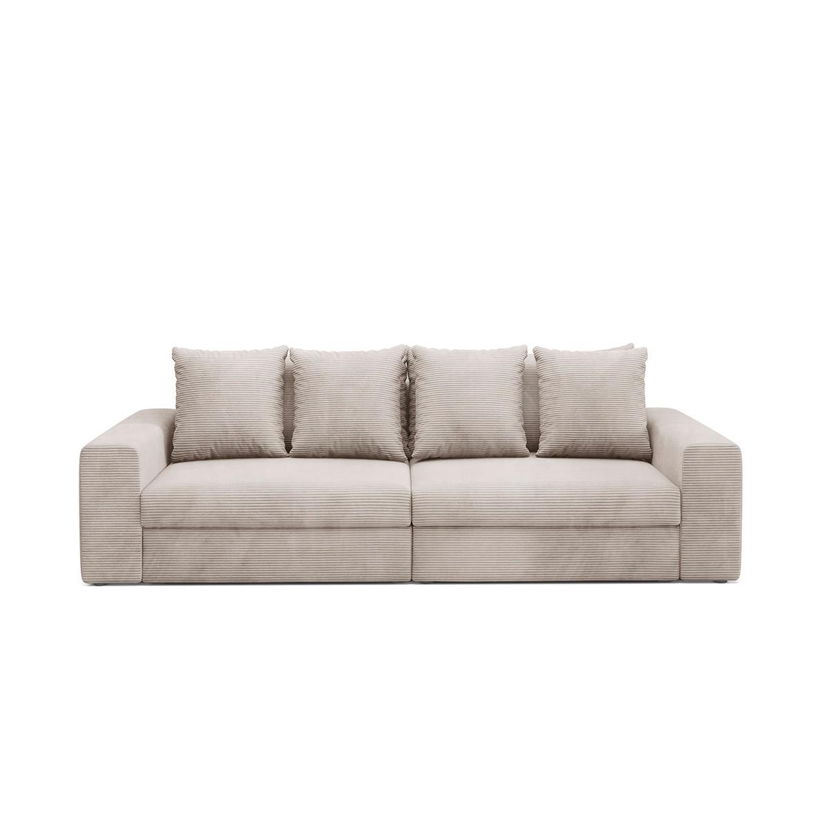 SOFA Paola 3 Sitzplätze Taupe - Taupe, Holz (272/86/120cm) - Petits-meubles