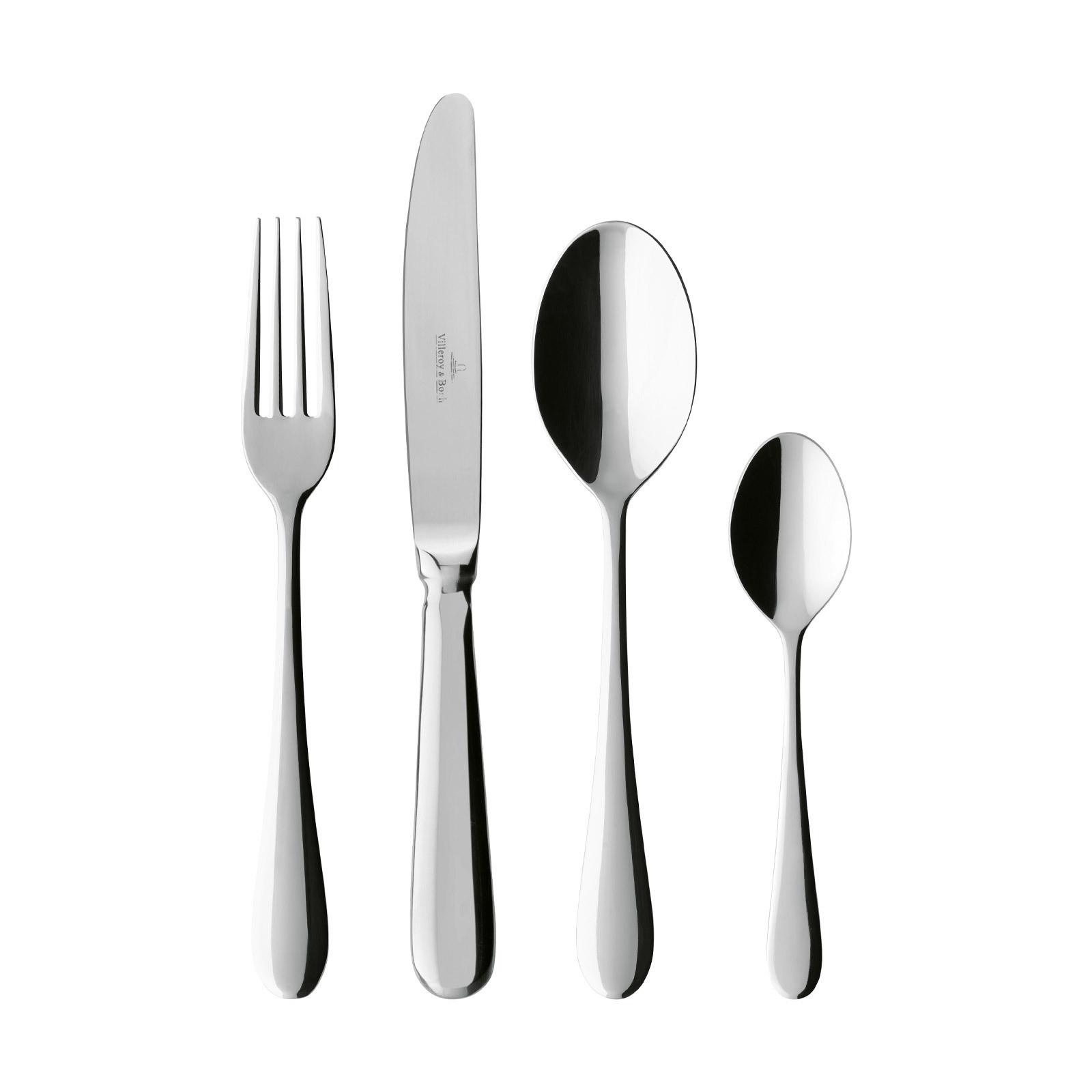 TAFELBESTECK Oscar silber 144-tlg. - Silberfarben, Metall - Villeroy & Boch