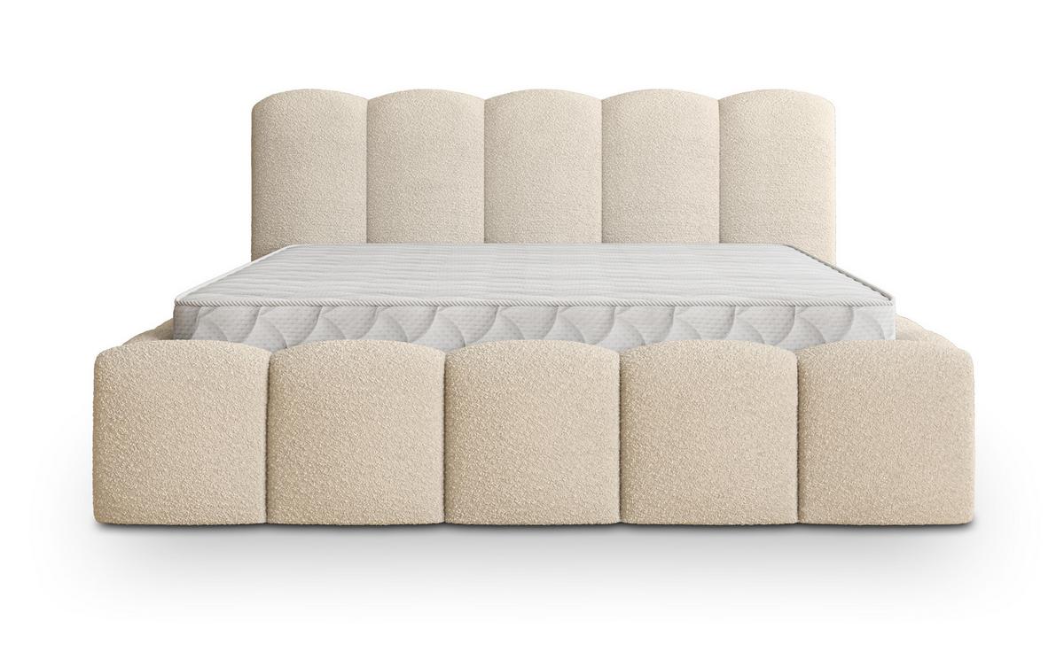 POLSTERBETT FALINA Q 200x200 cm mit Bettkästen - Creme - Creme, Holz/Textil - MASSENO