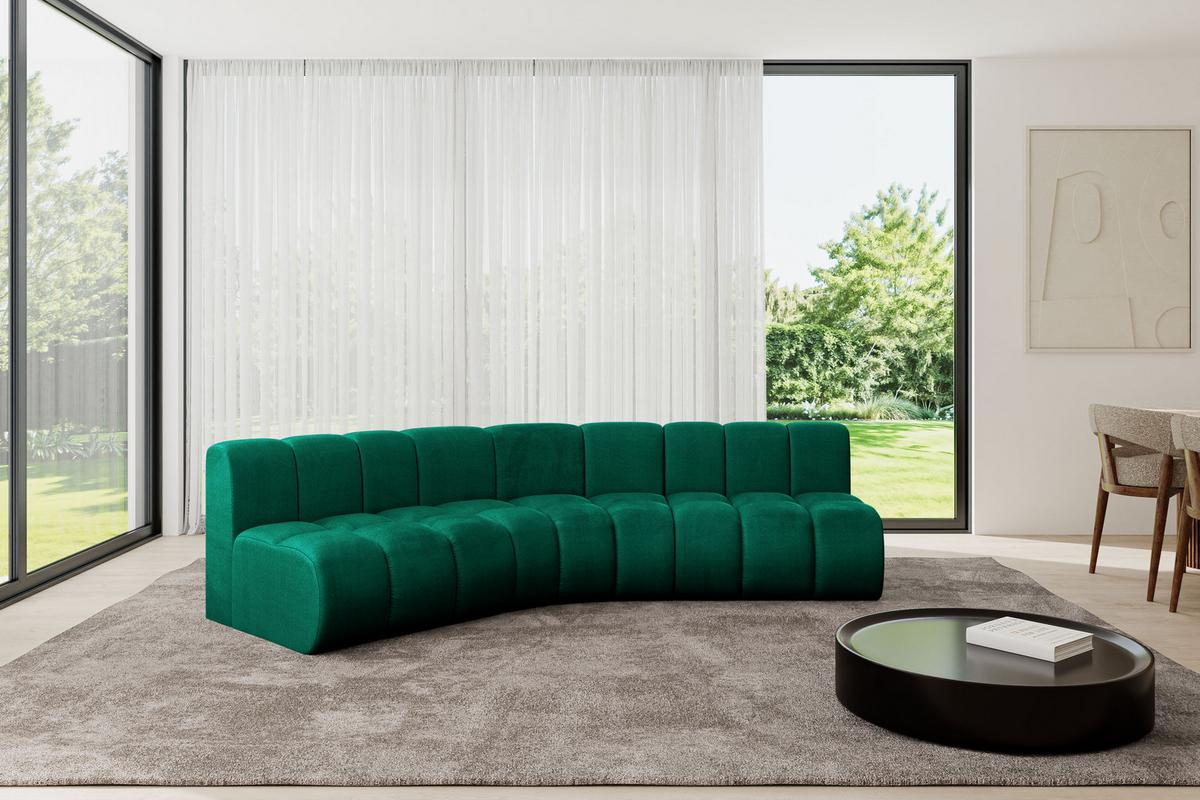 ECKSOFA modulares Sofa Montra-L1 - 290x174x70 cm Grün - Dunkelgrün, Holzwerkstoff/Textil (290/174cm) - ALTDECOR