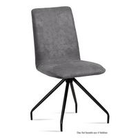 ESSZIMMERSTUHL (4er-Set) Desiri 47x92x60 Schwarz/Grau - Schwarz/Grau, Kunststoff (60/92/47cm) - 58aufmkessel