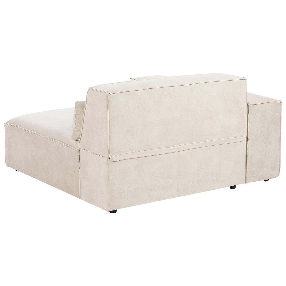 2-SITZER-SOFA Samtstoff hellbeige Hellnar - Beige, Textil (262/70/126cm) - Beliani