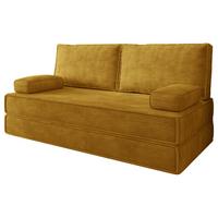 BETTSOFA SILAR aus Schaumstoff Cordstoff Gelb Schlaffunktion - Gelb, Textil (170/86/80cm) - MASSENO