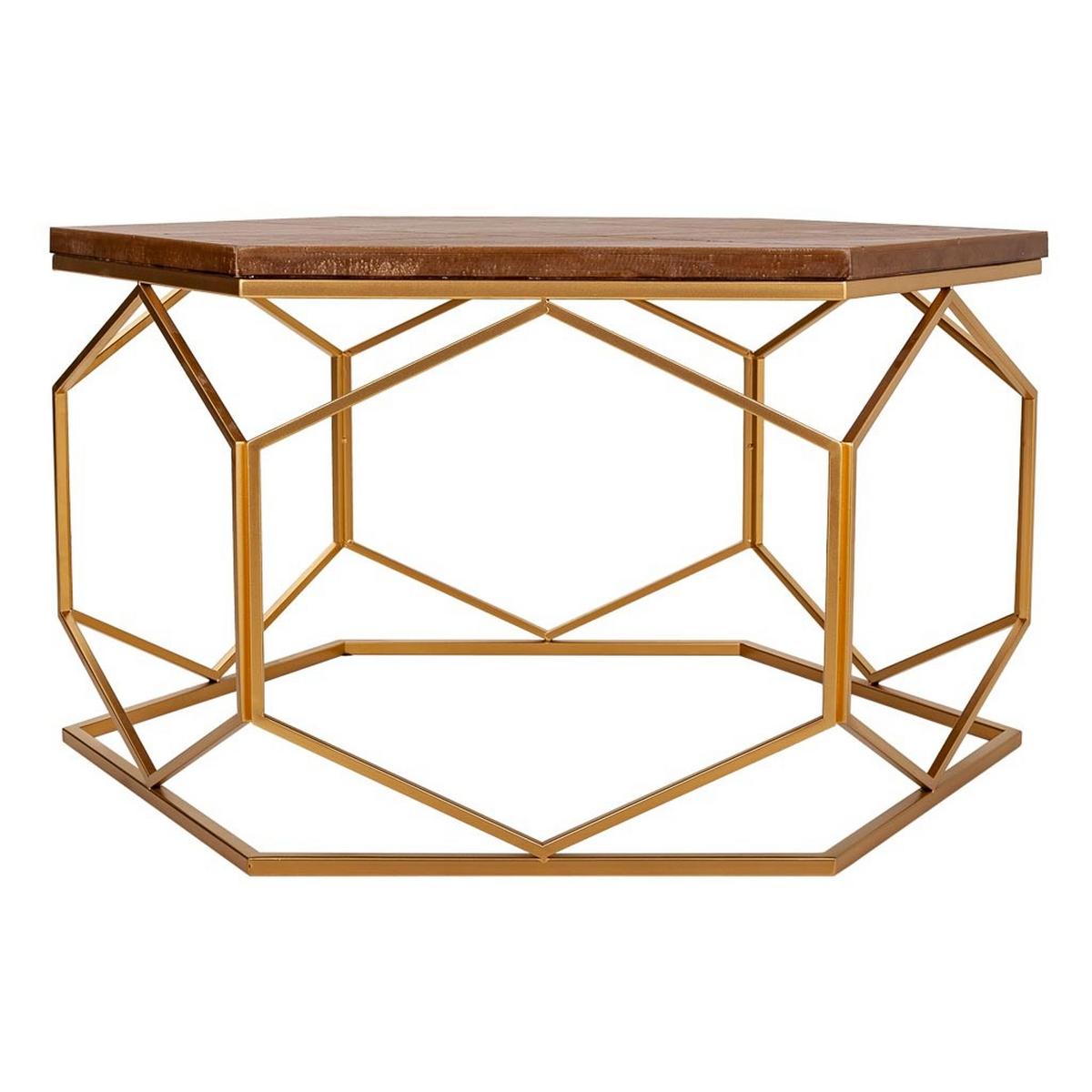 COUCHTISCH und Hocker , 5er-Set - Goldfarben, Metall (200/169/55cm) - Wanderlust