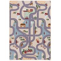 KINDER SPIEL STRASSENTEPPICH - Beige, Textil (160/200cm) - Snapstyle