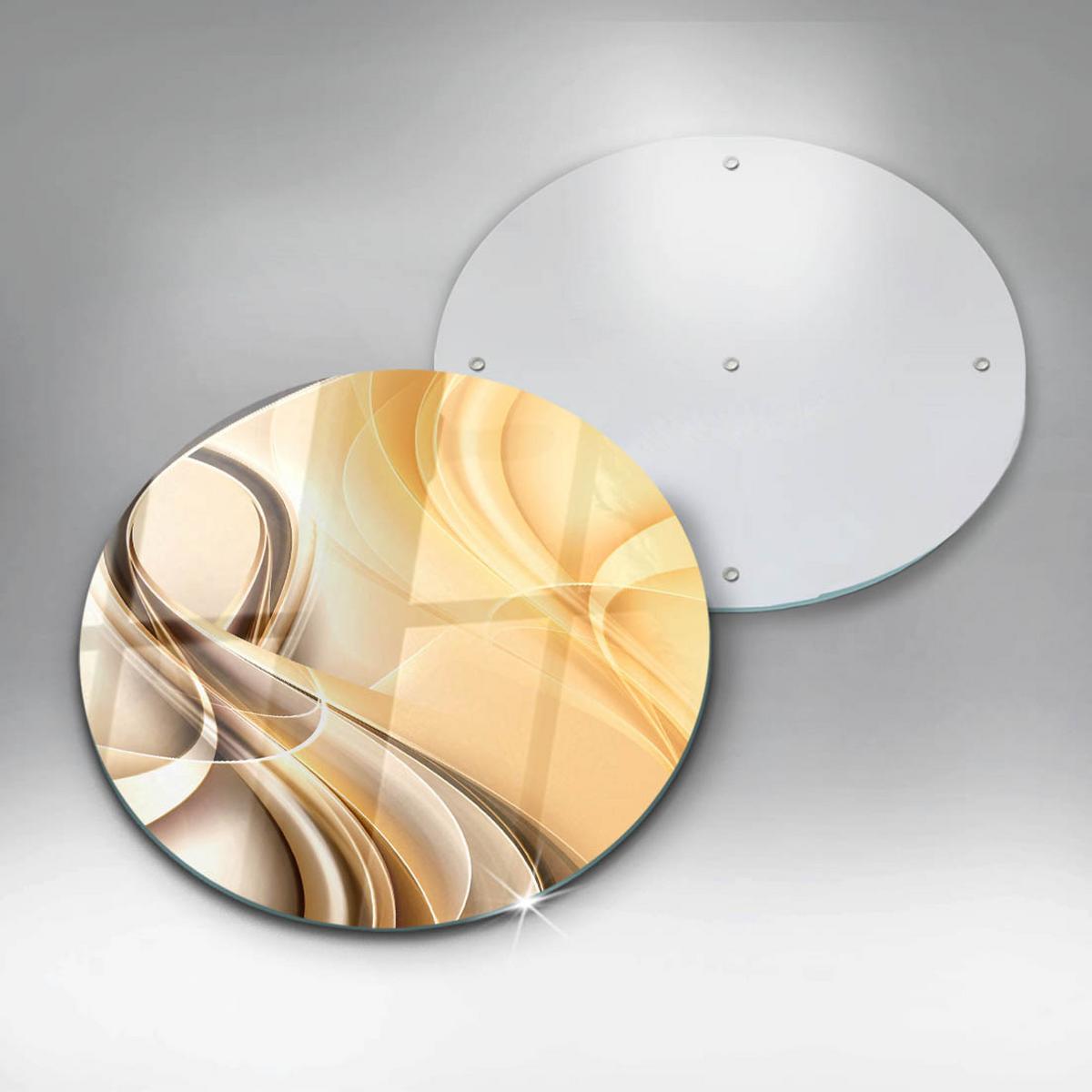 GLASPLATTE Ø 30 cm - Dunkelgelb, Glas (30/30cm) - Wallfluent
