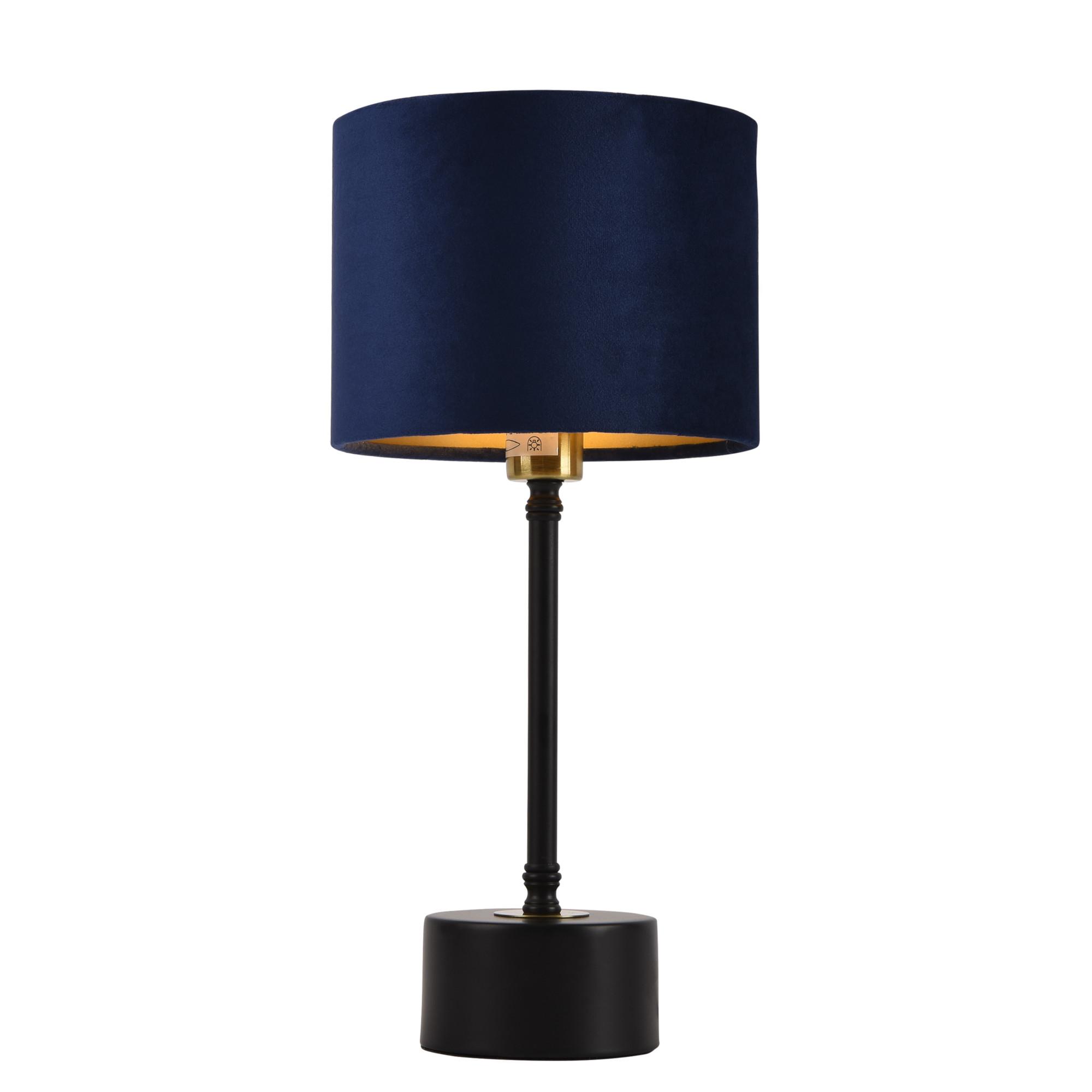 TISCHLEUCHTE Deventer - Blau, Metall (18/18/39cm) - lux.pro