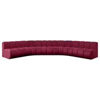WOHNLANDSCHAFT modulares Sofa Montra-U1 - 490x174x70 cm Bordeauxrot - Bordeaux, Holzwerkstoff/Textil (490/70/174cm) - ALTDECOR