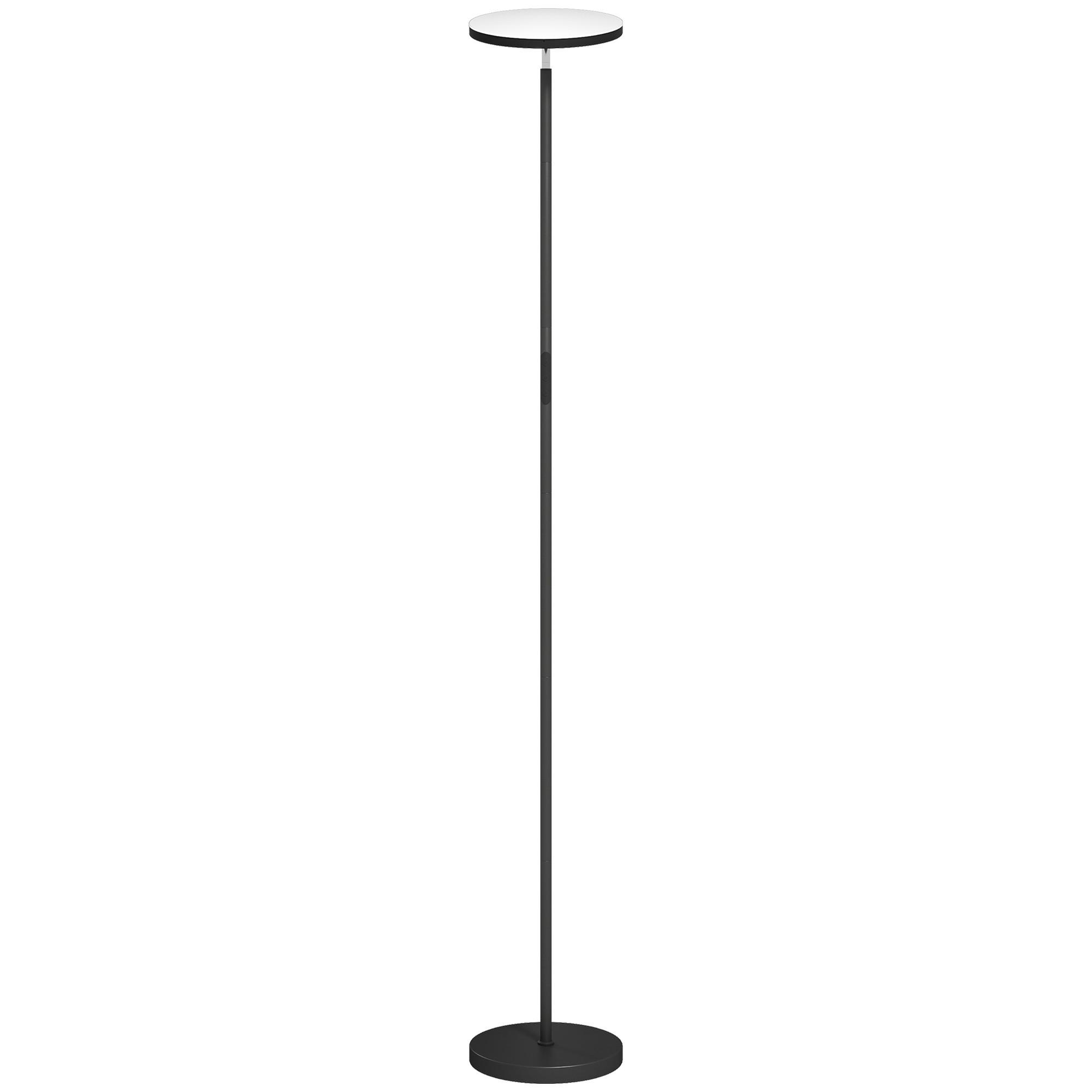 STEHLAMPE Stahl Kunststoff Schwarz - Schwarz, Metall (25/25/177cm) - HOMCOM