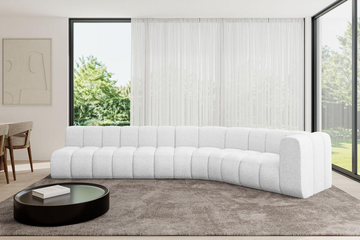 ECKSOFA modulares Sofa Karex-L2 - 399x194x70 cm Weiß - Weiß, Holzwerkstoff/Textil (399/194cm) - ALTDECOR