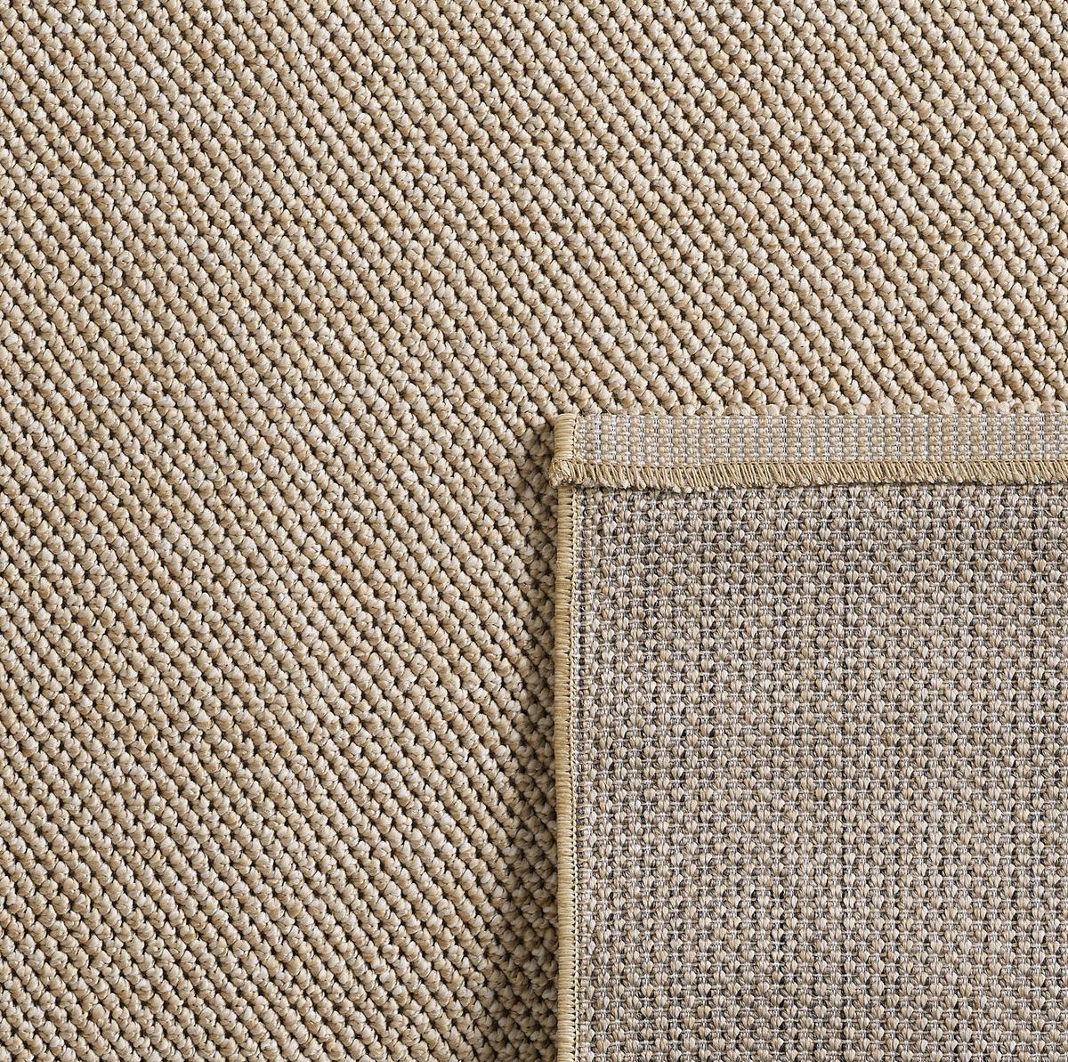 TEPPICH Flachgewebe CIMA in Beige, einfarbig, 80 x 150 cm - Beige, Textil (150/80cm) - KADIMA DESIGN