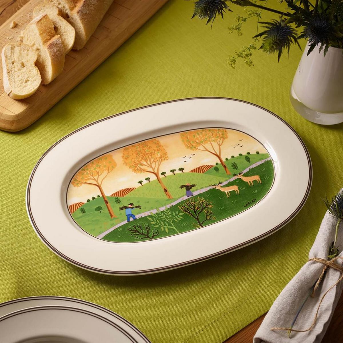 PLATTE OVAL Design Naif bunt 34 x 24 cm - Multicolor, Keramik (23.5/1.8/34cm) - Villeroy & Boch