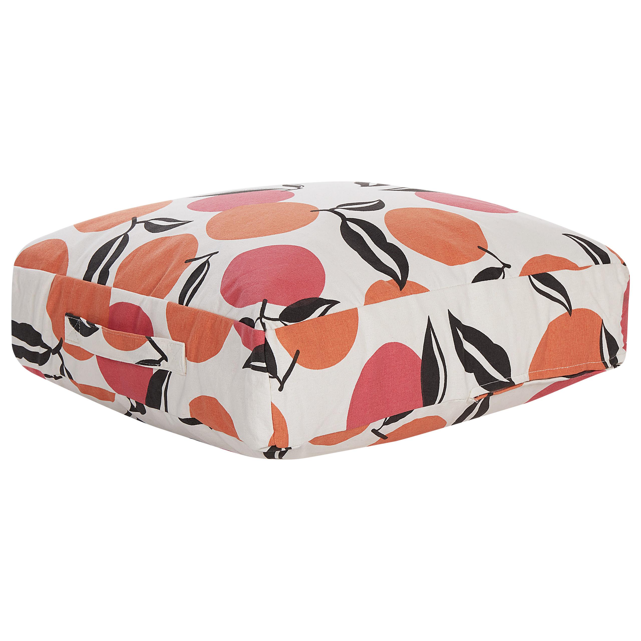 POUF Mellal 50/50/20 cm - Multicolor, Naturmaterialien/Textil (50/20/50cm) - Beliani