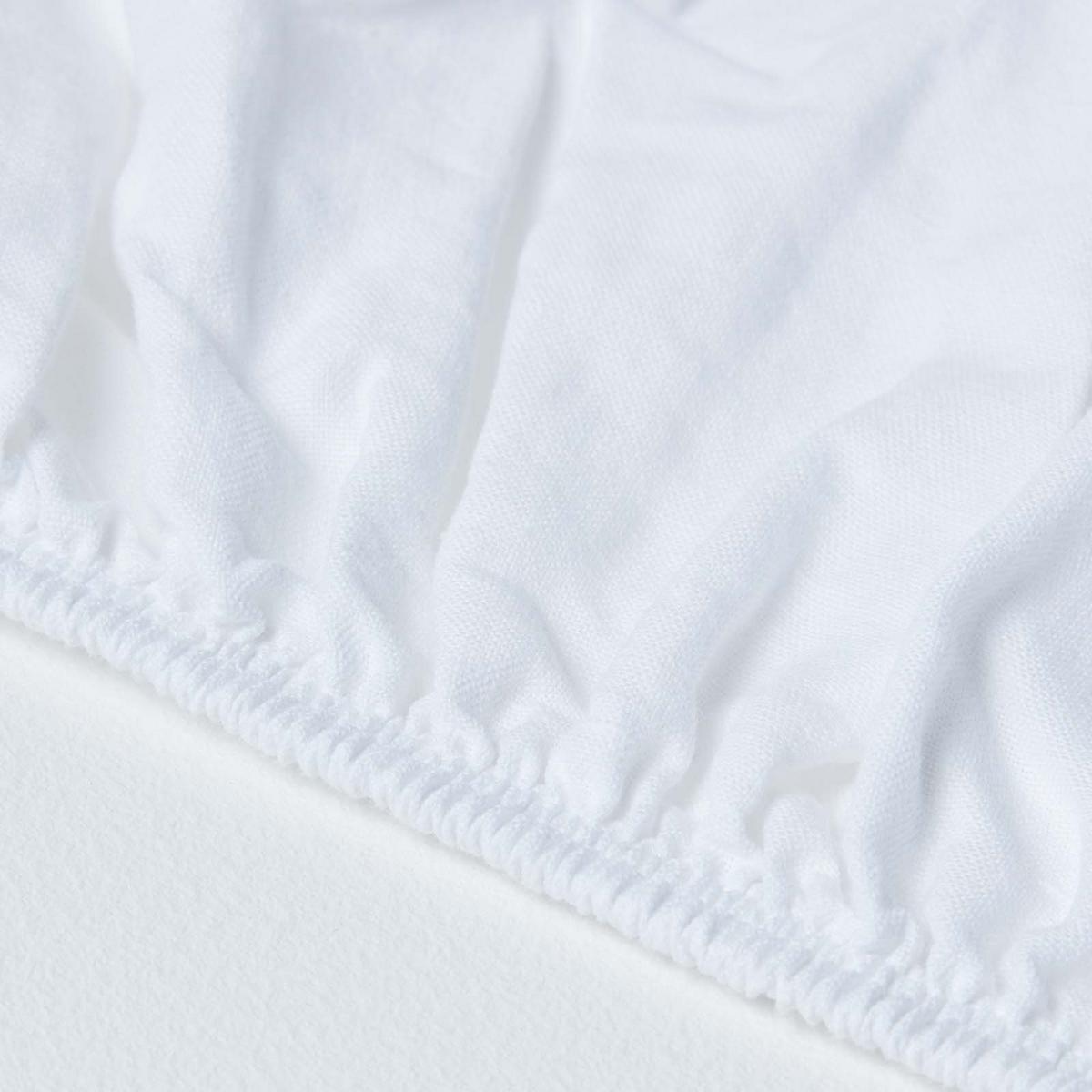 LEINEN-SPANNBETTLAKEN extra hoch, 60% Leinen & 40% Baumwolle - Weiß, Textil (90/190cm) - Homescapes