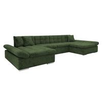 WOHNLANDSCHAFTEN Alia - Waldgrün, Holz/Textil (360/75/160cm) - MIRJAN24