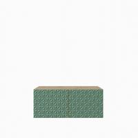 LOWBOARD ROVA 100/41/40 cm, Hängender TV-Schrank Eiche Artisan / Grün - Eiche Artisan/Grün, Holzwerkstoff (100/41/40cm) - MASSENO