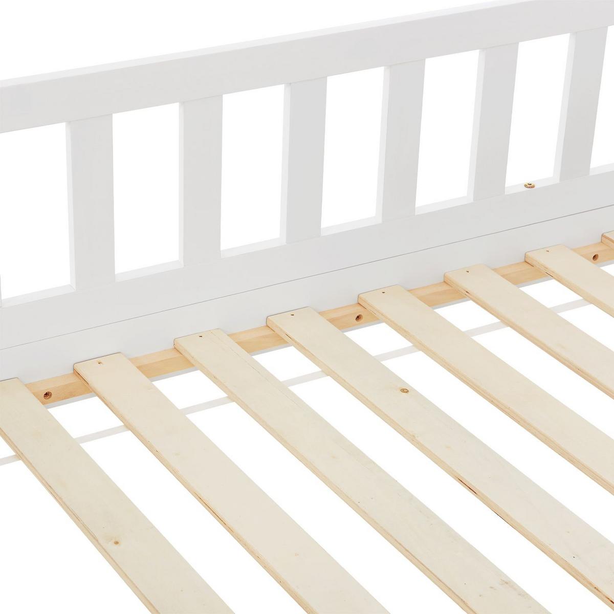 KINDERBETT Marli weiß 90x200 cm mit Bettkasten - Weiß, Holz (90/200cm) - Juskys