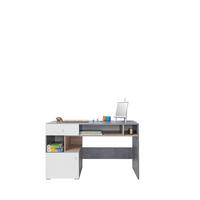 SCHREIBTISCH GALIA 125x55x76 cm, Grau - Grau, Holzwerkstoff (55/125/76cm) - MASSENO