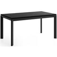 ESSTISCH Elan rechteckig ausziehbar verlängerbar mit Schwarzen Metallbeinen, Schwarz Marmor Kupfer 160-250/90/76 cm - Schwarz/Kupferfarben, Holzwerkstoff/Metall (90/250/76cm) - WFL GROUP