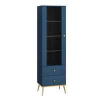 VITRINE Thalia Blau - Blau, Holzwerkstoff (55/190/40cm) - Petits-meubles