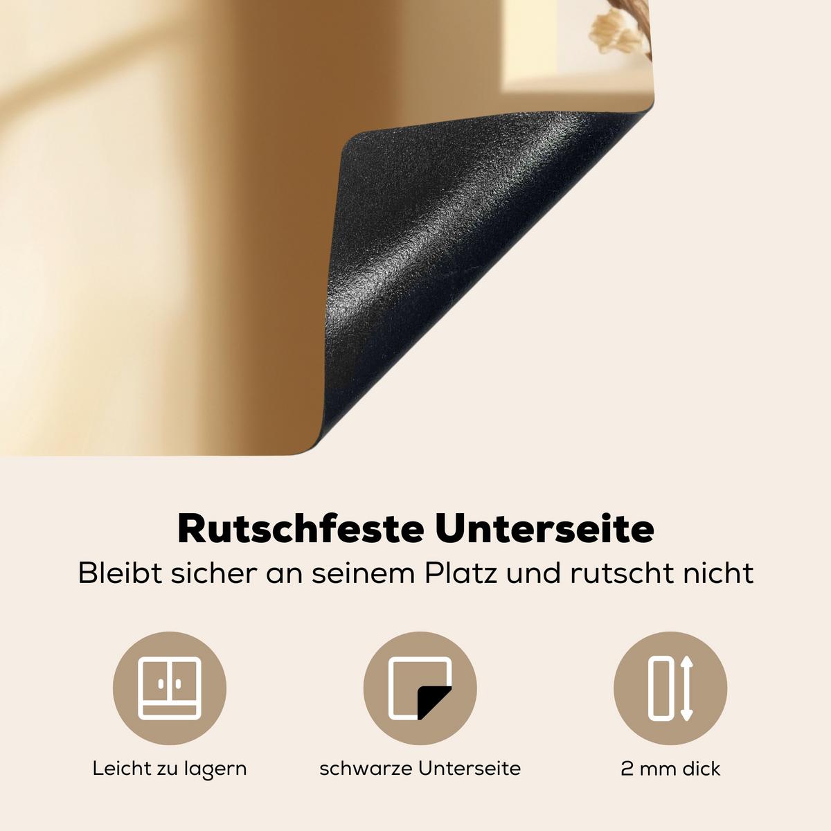 HERDABDECKPLATTE Beige - Osterkuchen - Eier Induktionsschutz 91.2x52 cm - Beige, Kunststoff (91.2/52/0.2cm) - MuchoWow