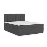 BOXBETT Amaro 160/200 cm Anthrazit im Megan Stoff - Anthrazit/Schwarz, Holz/Holzwerkstoff (160/200cm) - AltaBeds