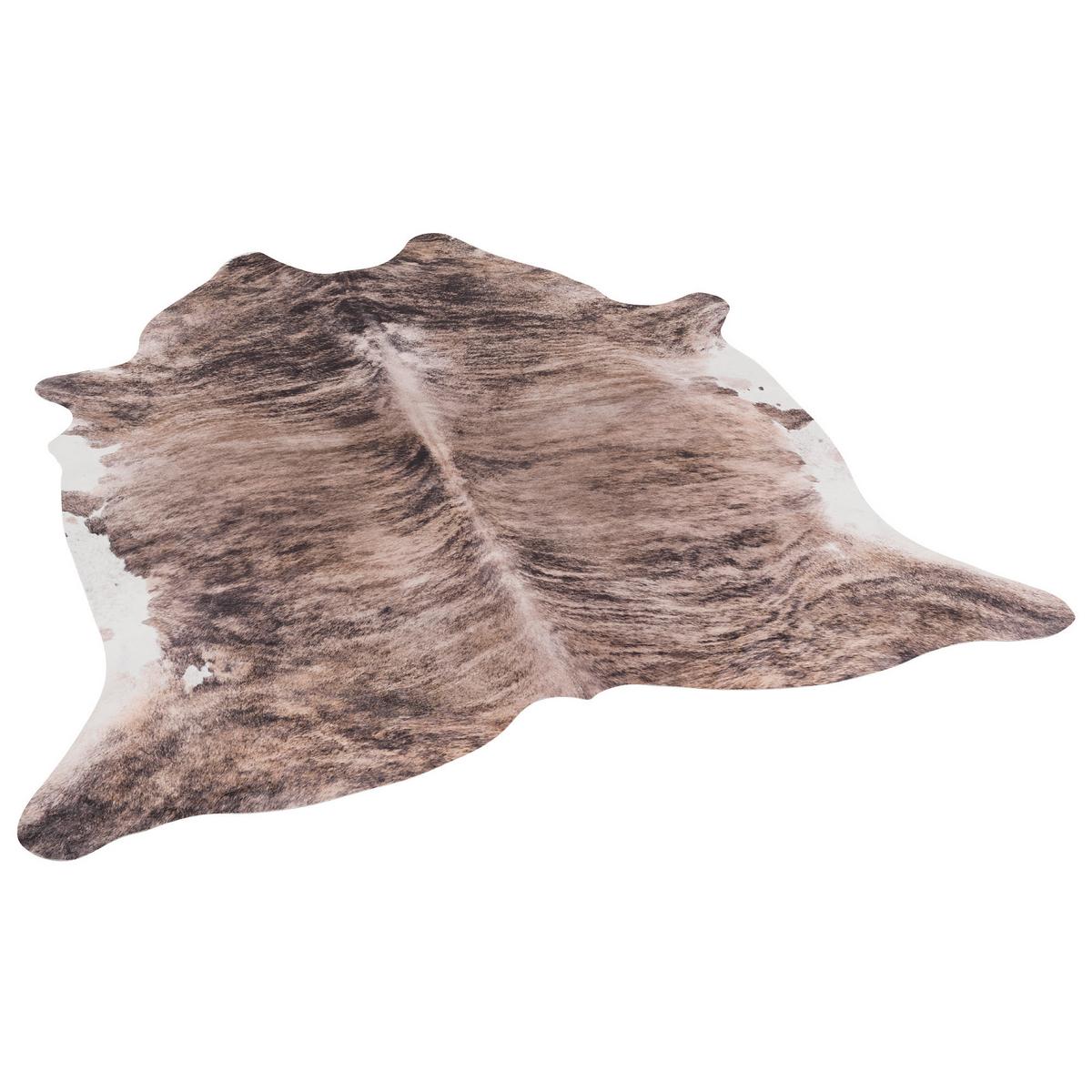 KUNSTFASER TEPPICH RINDERFELL - Beige/Braun, Textil (155/190cm) - Pergamon