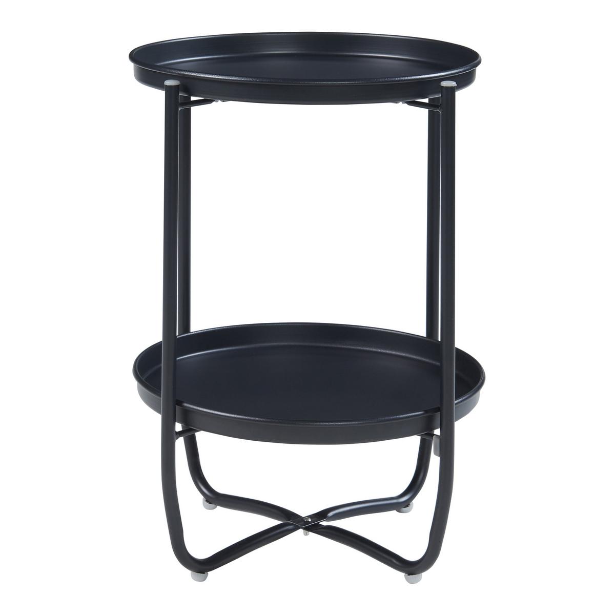 TABLETTTISCH Sandefjord - Schwarz, Metall (40/40/57.5cm) - [en.casa]