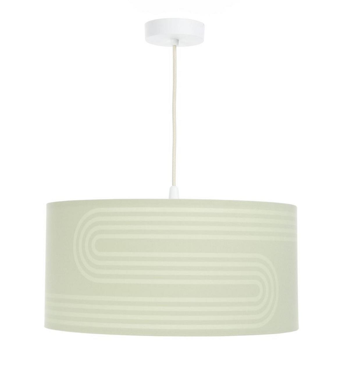HÄNGELEUCHTE Grün 40/90 cm - Weiß/Grün, Kunststoff (20/0.4/90cm) - ONZENO