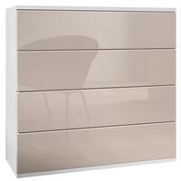 KOMMODE Pavos Sandgrau Hochglanz - Sandfarben, Holzwerkstoff (76/76/35cm) - Vladon