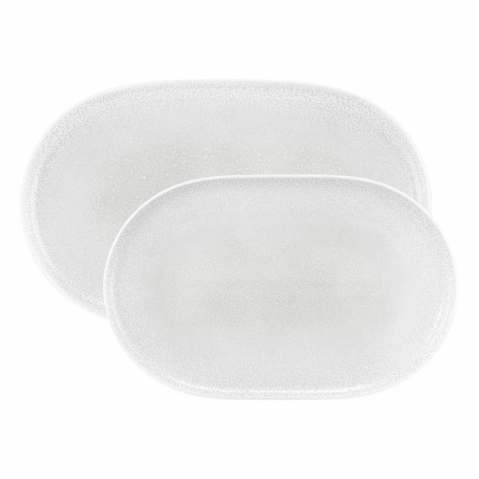 SERVIERPLATTEN-SET Sento Home Aura white 2-tlg. - Weiß, Keramik (2/2/2cm) - Seltmann Weiden