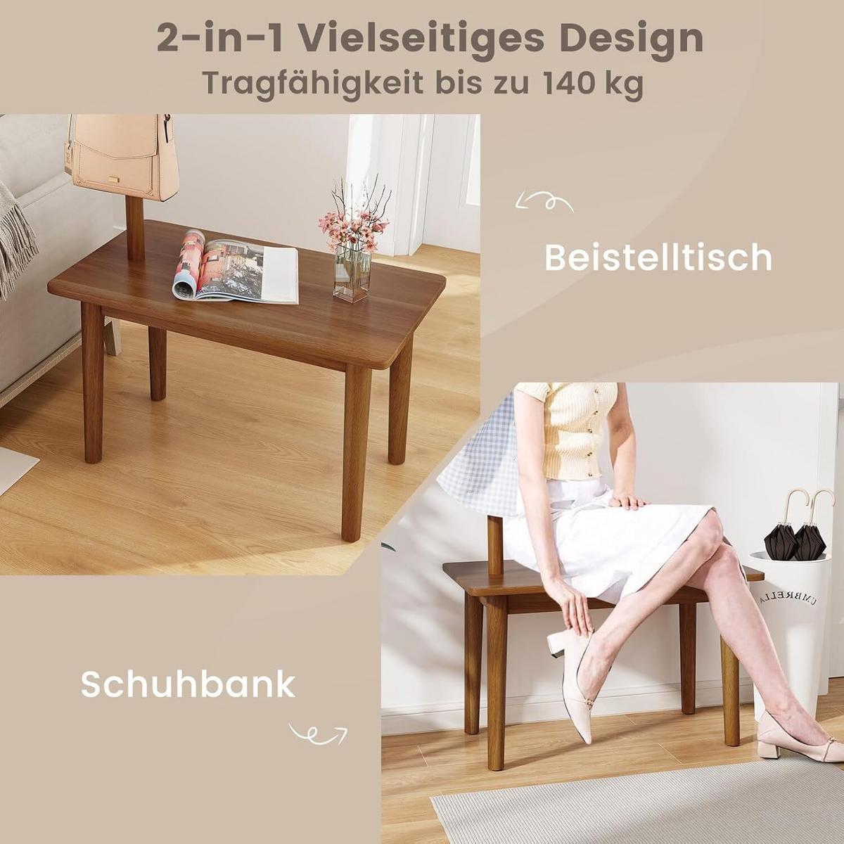 GARDEROBENSTÄNDER 168cm Braun - Braun, Holz (76/168/43cm) - COSTWAY