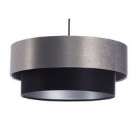 HÄNGELEUCHTE Grau 50/20 cm - Schwarz/Grau, Kunststoff (50/1/20cm) - ONZENO