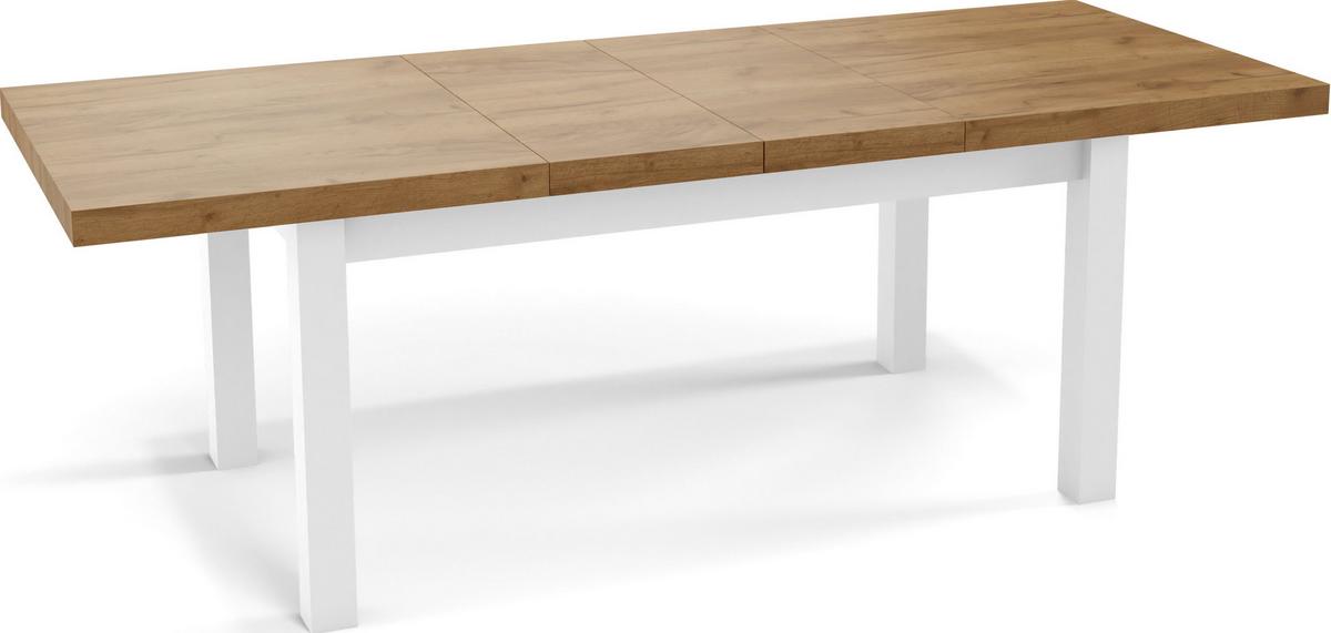 ESSTISCH Avena rechteckig ausziehbar, Wotan Eiche 170/90/78 - Eiche Wotan/Weiß, Holz/Holzwerkstoff (90/250/78cm) - WFL GROUP