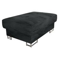 POLSTERHOCKER Cotere - Silberfarben/Schwarz, Holz/Metall (104/42/67cm) - MIRJAN24