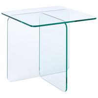 BEISTELLTISCH Sicherheitsglas Transparent Amisk - Transparent, Glas (50/50/46cm) - Beliani
