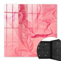 SCHLÜSSELBOX Schwarz 30x30 cm- Türöffnung nach rechts - Rosa Textur - Pink, Metall (30/30/5cm) - TULUP
