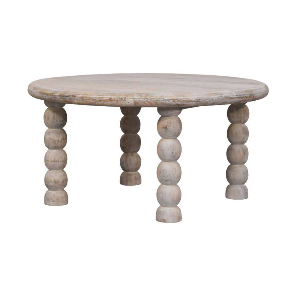 COUCHTISCH mit Salted-Oak-Finish, Platz auf der Oberfläche, grau - Braun/Grau, Holz (80/80/40cm) - Artisan Furniture