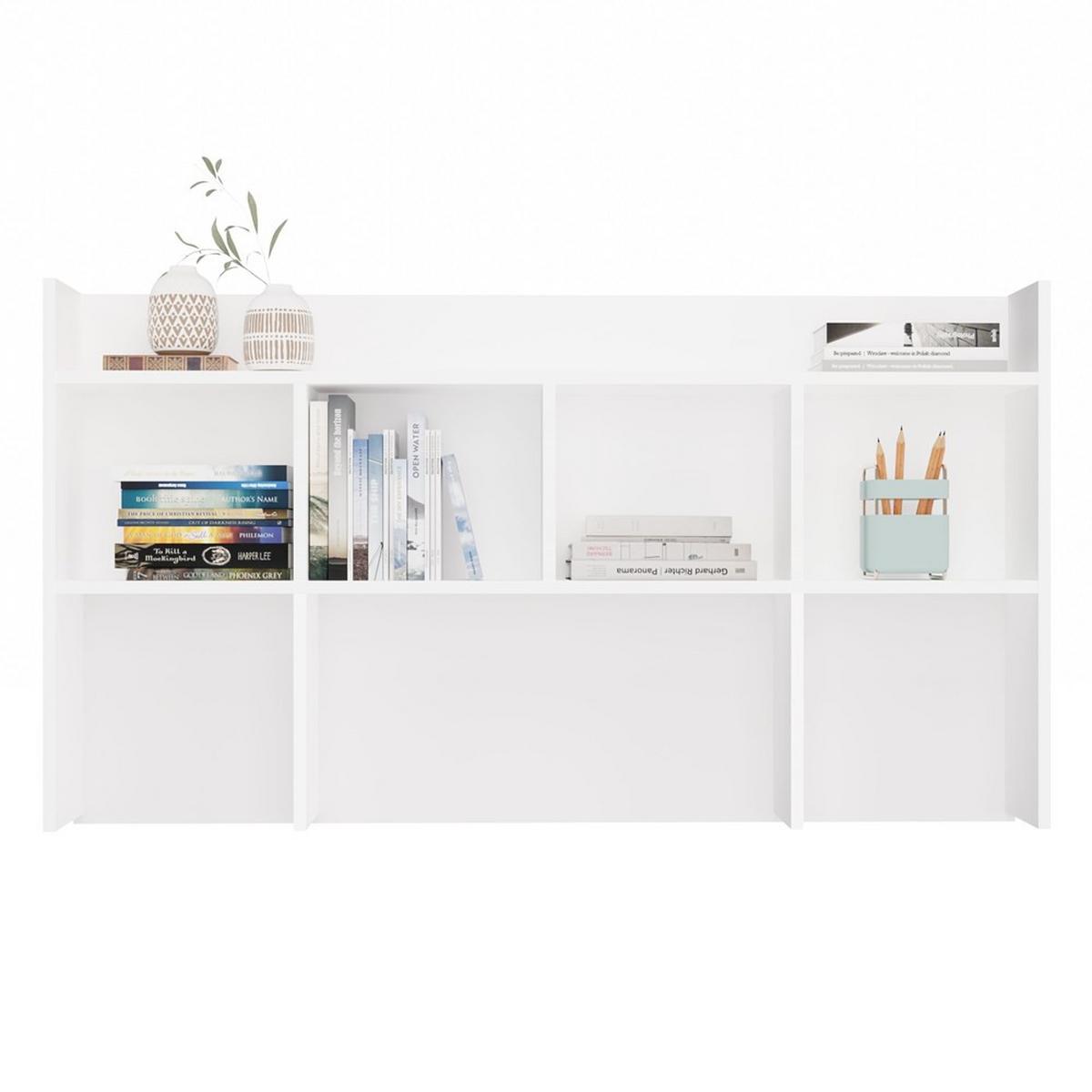 SCHREIBTISCHREGAL Weiß 128/70/18 - Weiß, Holzwerkstoff (128/70/18cm) - RAUMHIRSCH FURNITURE