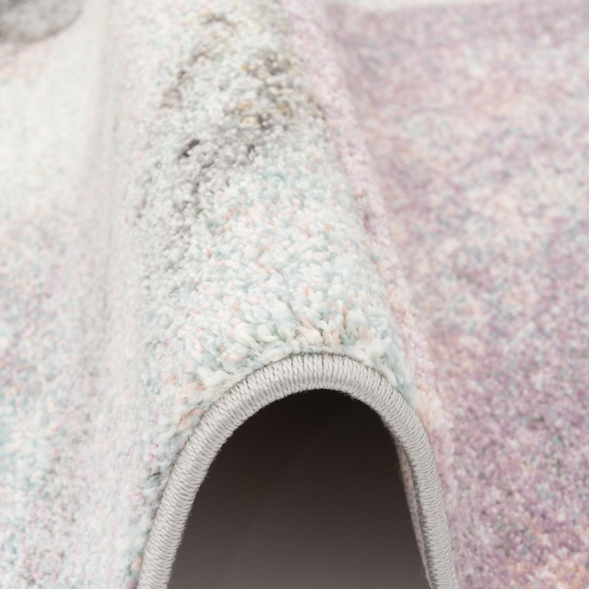 DESIGNER TEPPICH MAUI PASTELL MARMOR OPTIK - Rosa/Grau, Textil (200/290cm) - Pergamon